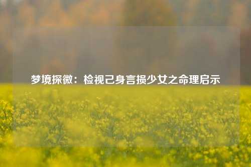 梦境探微：检视己身言损少女之命理启示